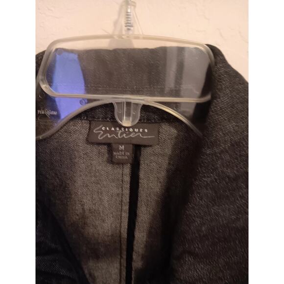 Classiques Entier Jacket, Women's Size Medium, Jean, Trench, Dark Wash, EUC - Picture 4 of 5